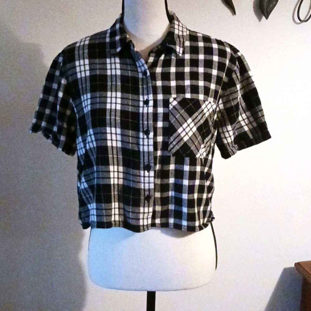 Mixed Plaid Crop Top